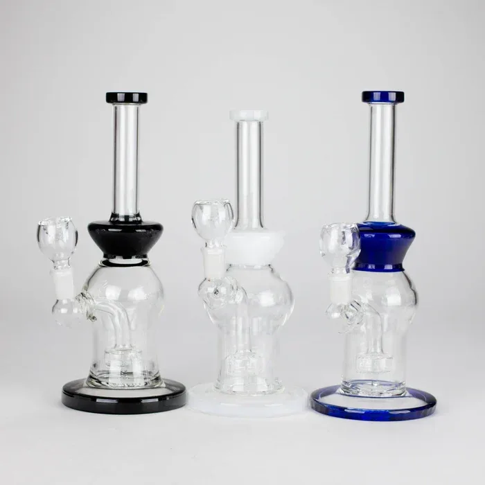 10" Glass Water Pipe w/ Showerhead Diffuser