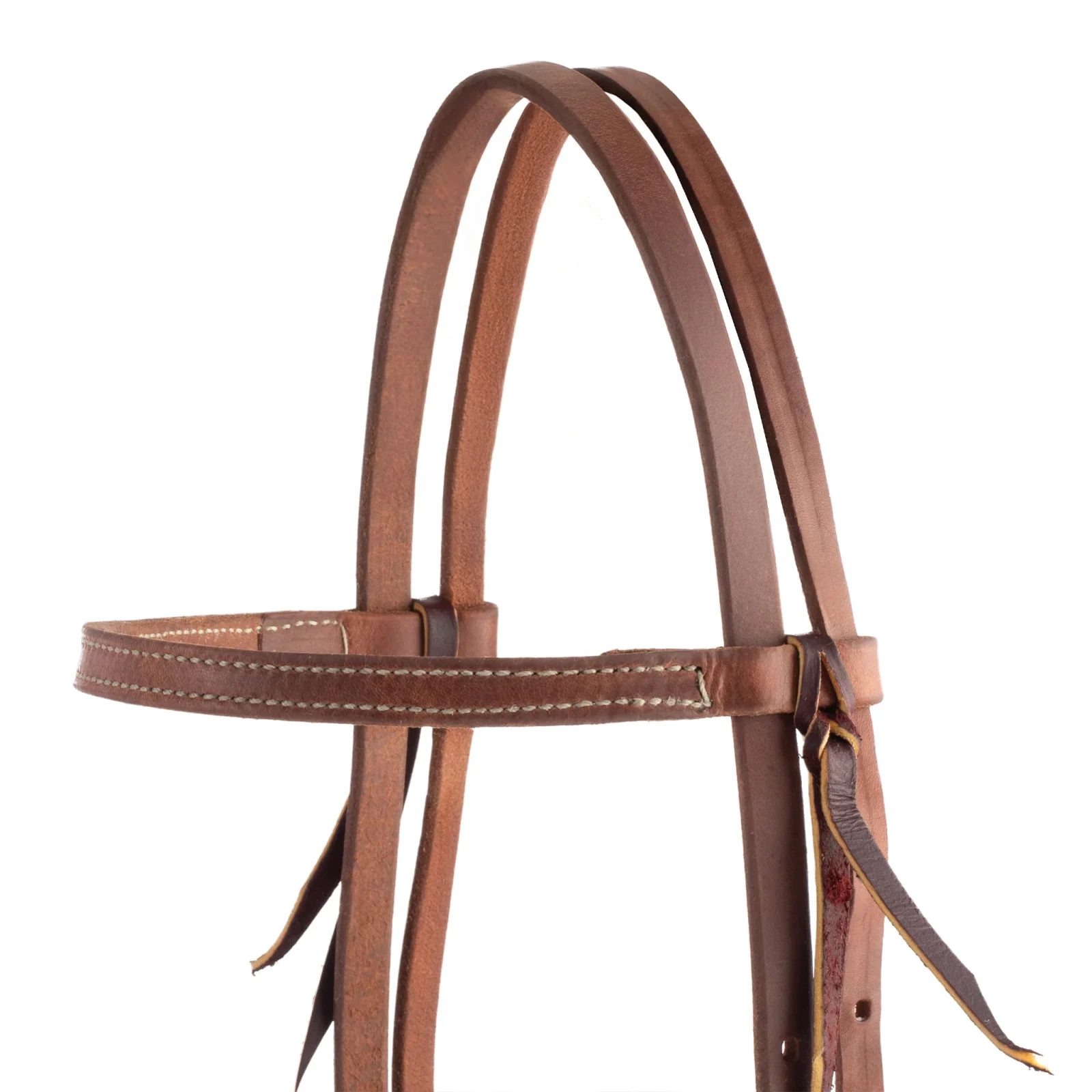 5/8" Oiled Hermann Oak Harness Leather Headstall with Single Cheek Buckle - Image 2