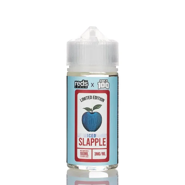 7 Daze Reds Apple x Keep It 100 – Slapple Iced – 100ml - Image 2
