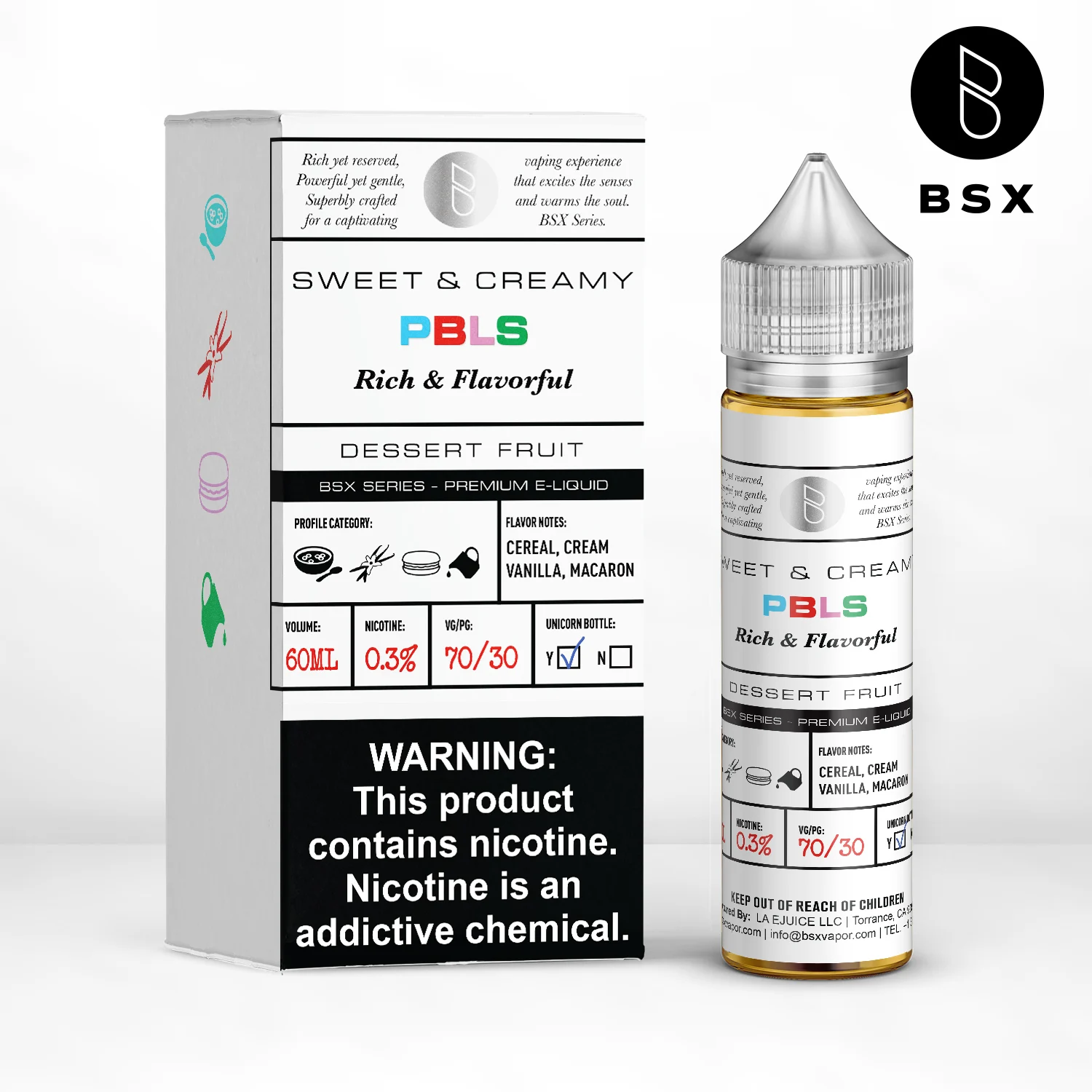 BSX 60ml E-Juice 3MG Collection