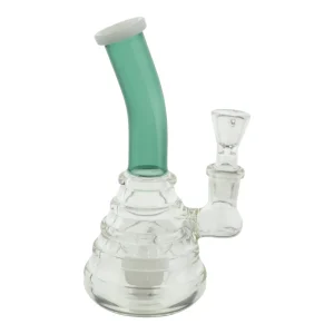 Colored Mini Hive Bong - 6.5 inches glass mini bong
