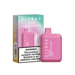 ELF BAR LB5000 Disposable Strawberry Blueberry Cherry 5000 Puffs