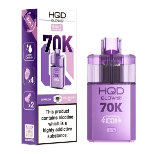 HQD Glow Air 70k 4 in 1 Rechargeable & Prefilled Vape Pod Kit 20mg