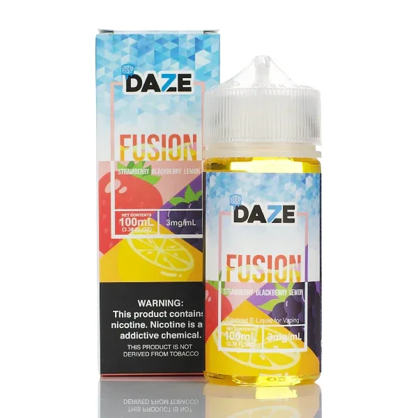 ICED STRAWBERRY BLACKBERRY LEMON - 7 DAZE FUSION - 100ML