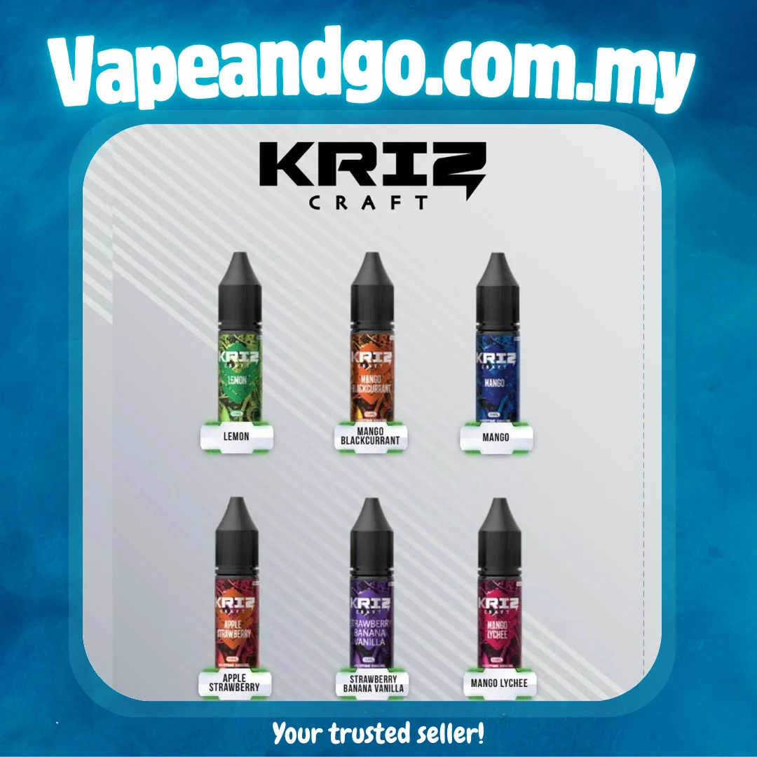 Kriz Craft E-Liquid 15ml Freebase (Elmax Ermon Bottle) Akta 852 Registered Genuine Stock Buy Now