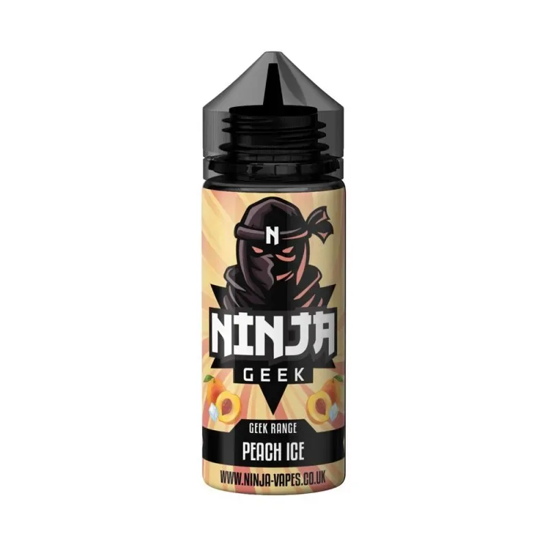 Peach Ice Geek Range E-liquid 100 ML Shortfill By Ninja Geek