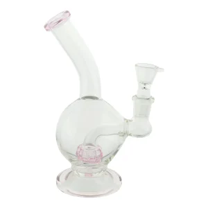 Pink Colored Matrix Bubble Bong - 6.5in