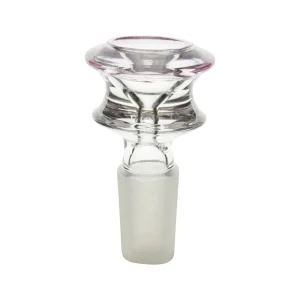 Pink Round Glass Bong Bowl - 14mm Male
