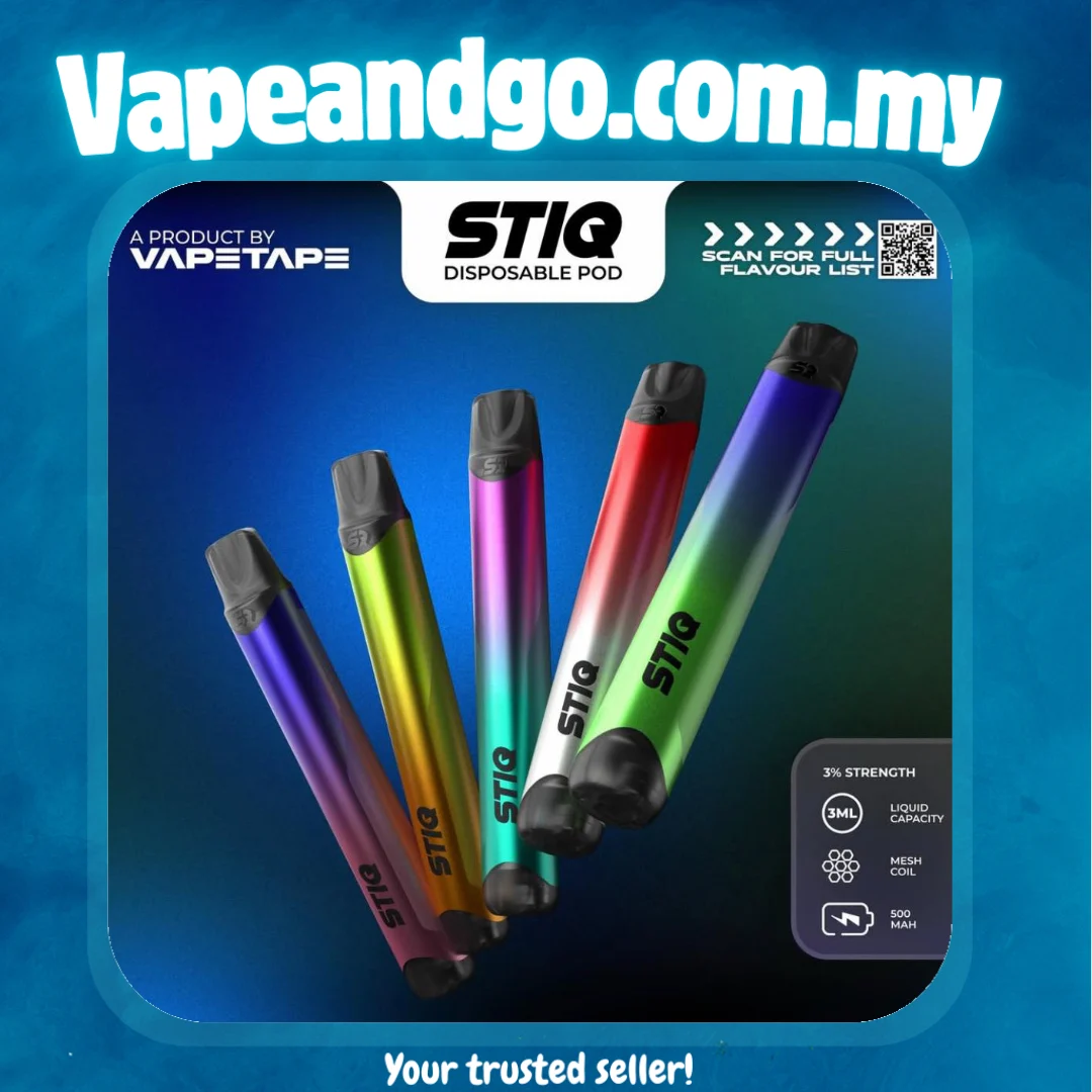 STIQ Disposable Pod 3000 puffs by VAPETAPE Akta 852 Registered Genuine Stock Buy Now