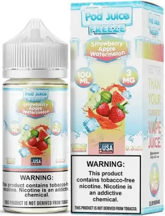 Strawberry Apple Watermelon Freeze by Pod Juice 100ML