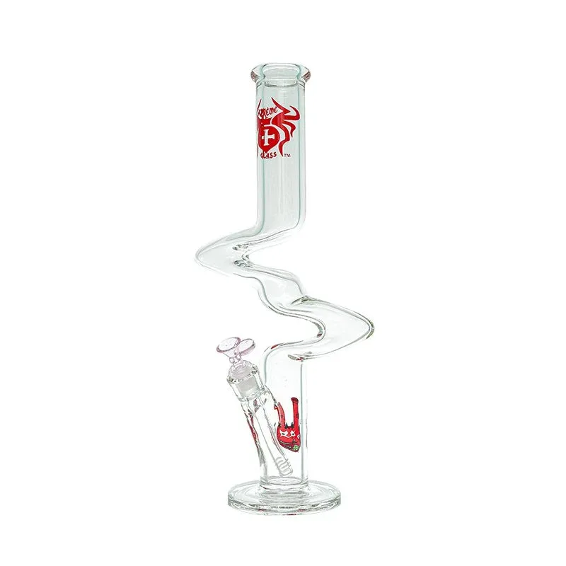 Xtreme 18″ Zig Zag Glass Bong