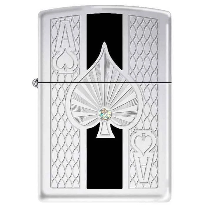 Zippo Lighter - Deep Pockets Heavy Walled Armor w/ Swarovski Crystal