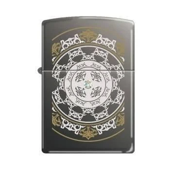 Zippo Lighter - Timeless Filigree Swarovski Black Ice