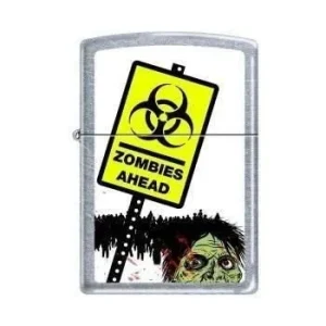 Zippo Lighter - Zombies Ahead Street Chrome