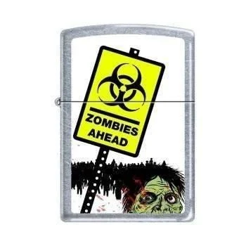 Zippo Lighter - Zombies Ahead Street Chrome